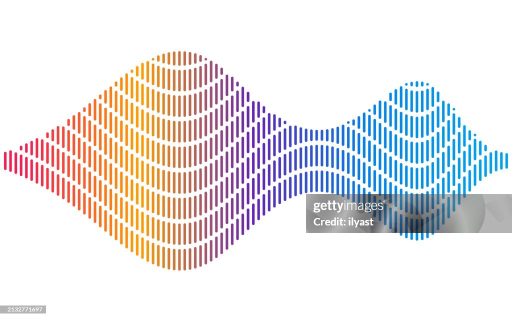 Wave Type Design Colorful Abstract Wave Design For Frequency High-Res Vector Graphic ...
