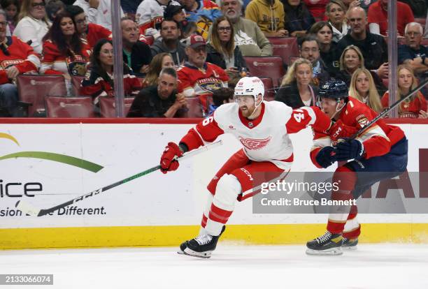 Jeff Petry of the Detroit Red Wings skates against the Florida Panthers at Amerant Bank Arena on March 30, 2024 in Sunrise, Florida.