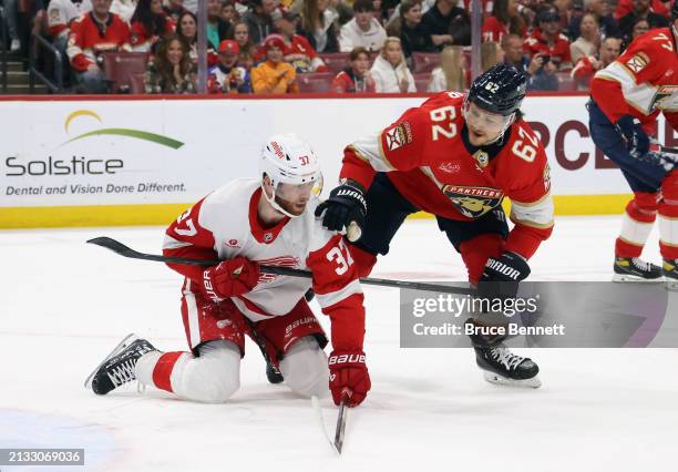 Brandon Montour of the Florida Panthers skates against the Detroit Red Wings at Amerant Bank Arena on March 30, 2024 in Sunrise, Florida.