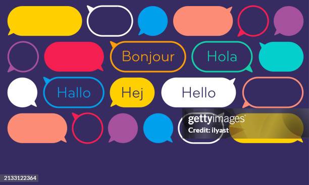 ilustrações de stock, clip art, desenhos animados e ícones de artificial intelligence translation design - codificar