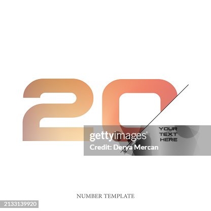 Number 20 Stock Illustration Number Template Design Vector Illustration ...