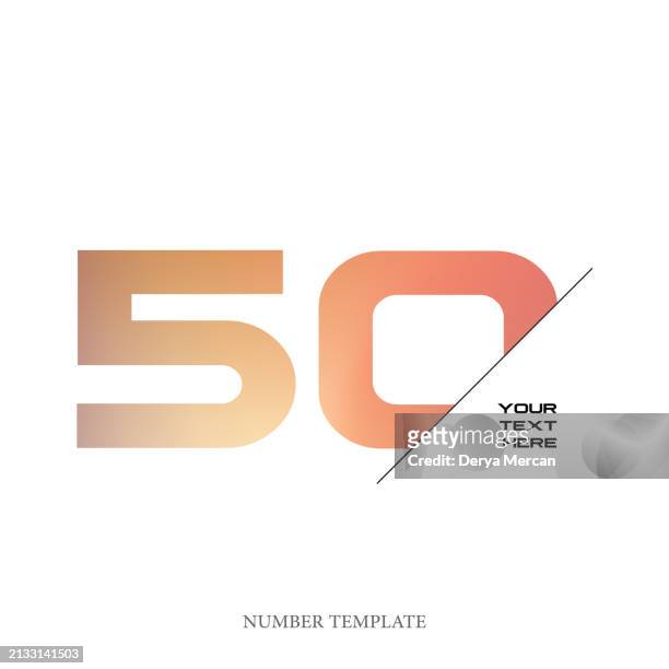 number 50 stock illustration. number template design vector illustration. - 100 birthday stock illustrations