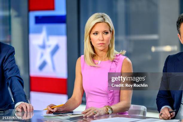 Host Ainsley Earhardt as presidential candidate Robert F. Kennedy Jr. Visits "Fox & Friends" at Fox News Channel Studios on April 02, 2024 in New...