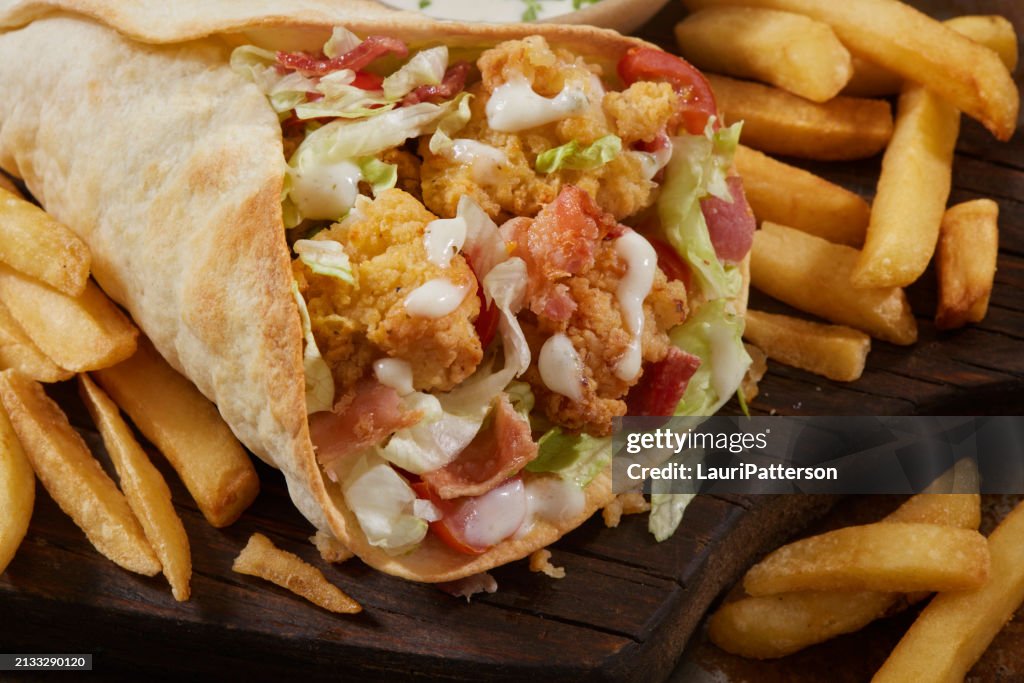 Air Fryer Tortilla Chicken Ranch Wrap