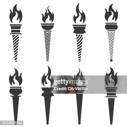 Torch flame vector set Torch flame vector set