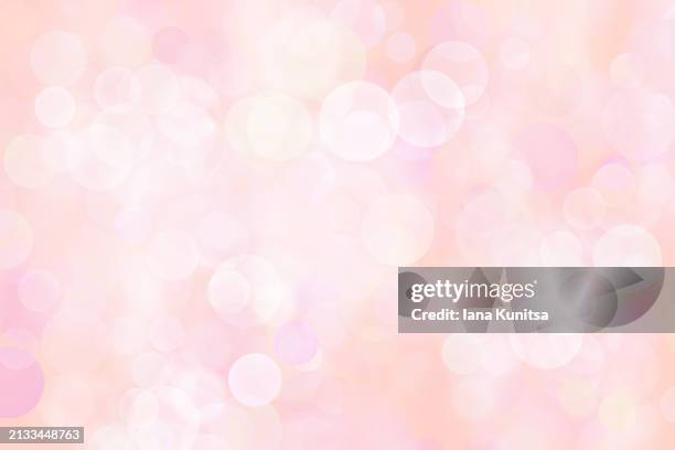 defocused lights springtime banner. festive blurred pink, white, pastel colors background. beautiful sparkling backdrop, texture. bokeh. copy space. christmas, xmas. design element. - pale pink stock pictures, royalty-free photos & images