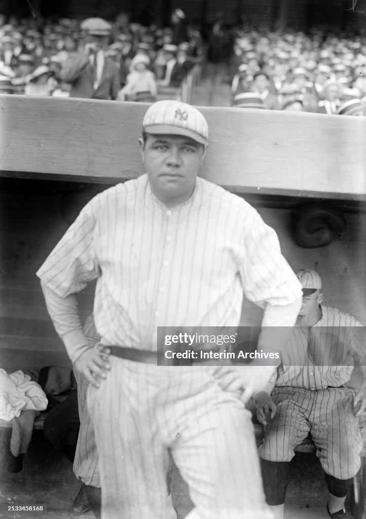 Babe Ruth Jr Portrait of American baseball great and New York Yankee outfielder ...