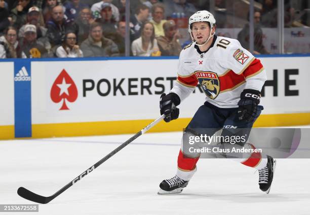 Vladimir Tarasenko of the Florida Panthers skates against the Toronto Maple Leafs during the third period in an NHL game at Scotiabank Arena on April...