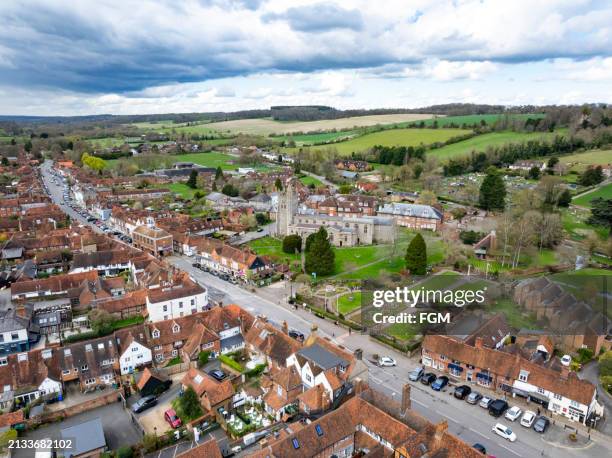 amersham from above - buckinghamshire stockfoto's en -beelden