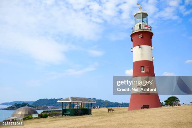 smeaton’s tower - plymouth hoe stock pictures, royalty-free photos & images