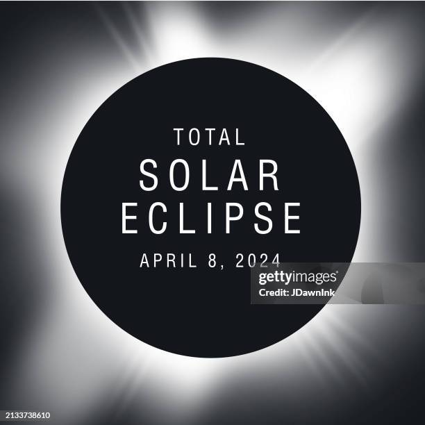 total solar eclipse 2024 event web banner design template - solar eclipse vector stock illustrations