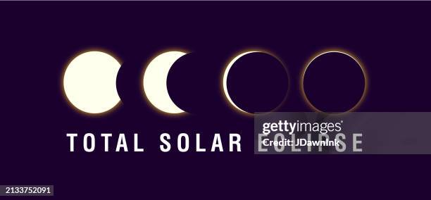 illustrazioni stock, clip art, cartoni animati e icone di tendenza di modello di progettazione di banner web per evento eclissi solare totale - eclipse