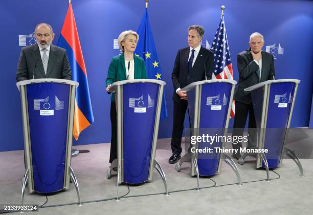 Prime Minister of Armenia Nikol Pashinyan, the President of the European Commission Ursula von der Leyen, US Secretary of State Antony Blinken and...