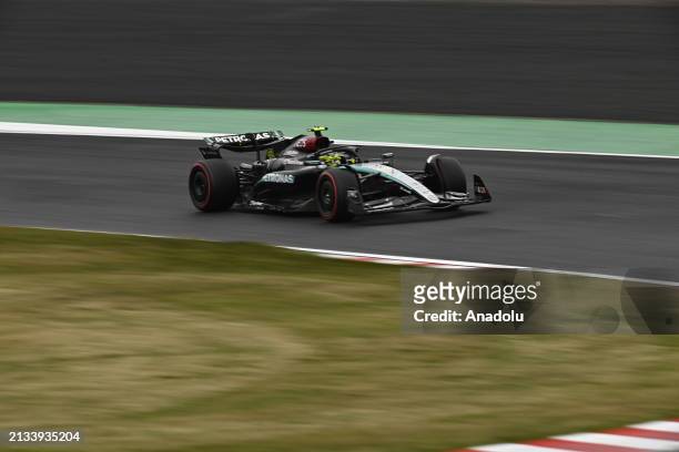 Lewis HAMILTON Mercedes W15 Petronas, on track during the Qualifying session F1 Grand Prix of Japan at Suzuka International Circuit on April 5 in...