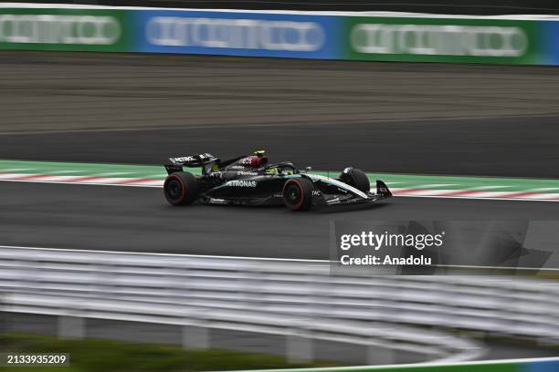 Lewis HAMILTON Mercedes W15 Petronas, on track during the Qualifying session F1 Grand Prix of Japan at Suzuka International Circuit on April 5 in...