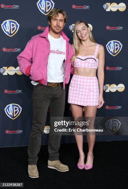 Ryan Gosling, Margot Robbie seen at Warner Bros. Pictures "The Big Picture" Special Presentation of "Barbie", The Colosseum at Caesar's Palace, Las...