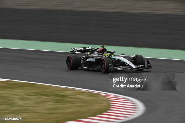 Lewis HAMILTON Mercedes W15 Petronas, on track during the Qualifying session F1 Grand Prix of Japan at Suzuka International Circuit on April 5 in...