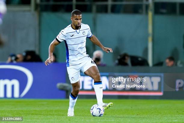 Isak Hien of Atalanta BC during the Coppa Italia Semi-Final 1st leg match between ACF Fiorentina and Atalanta BC at Stadio Artemio Franchi on April...