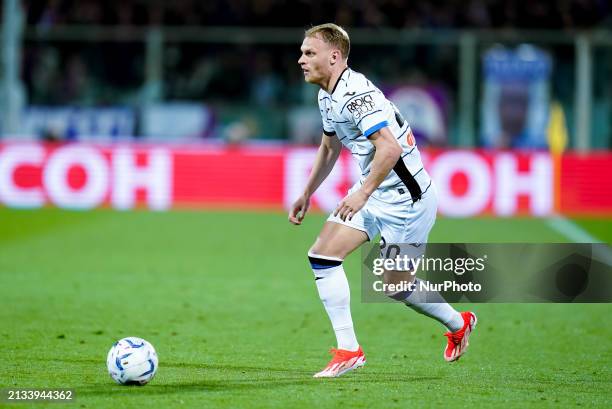 Mitchel Bakker of Atalanta BC during the Coppa Italia Semi-Final 1st leg match between ACF Fiorentina and Atalanta BC at Stadio Artemio Franchi on...