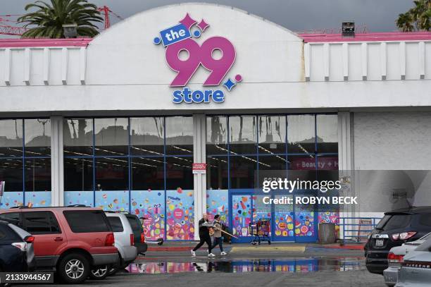 Cents Only store is seen in Los Angeles, California, on April 5, 2024. The City of Commerce discount chain with some 14,000 employees announced on...