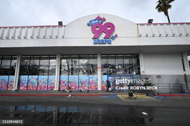 Cents Only store is seen in Los Angeles, California, on April 5, 2024. The City of Commerce discount chain with some 14,000 employees announced on...