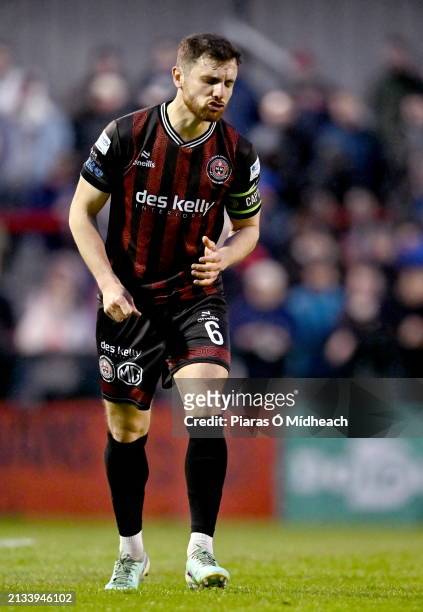 Dublin , Ireland - 5 April 2024; Jordan Flores of Bohemians reacts after a missed chance during the SSE Airtricity Men's Premier Division match...
