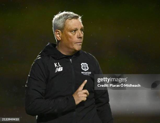 Dublin , Ireland - 5 April 2024; Waterford manager Keith Long during the SSE Airtricity Men's Premier Division match between Bohemians and Waterford...