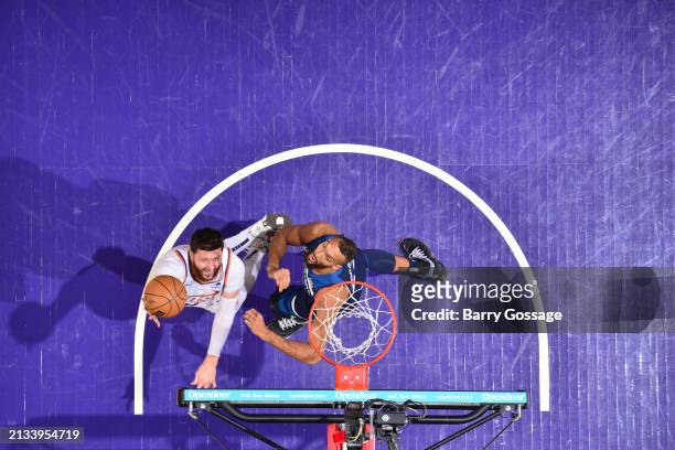 Jusuf Nurkic of the Phoenix Suns shoots the ball during the game against the Minnesota Timberwolves on April 5, 2024 at Footprint Center in Phoenix,...