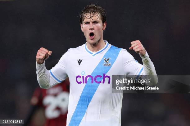 Joachim Andersen of Crystal Palace during the Premier League match between AFC Bournemouth and Crystal Palace at Vitality Stadium on April 02, 2024...