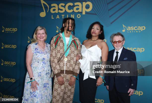 Elizabeth Matthews, Anthony Parrilla Medina, ASCAP President and Chairman, Paul Williams and guest attend the 2024 ASCAP Latin Music Award Winners...