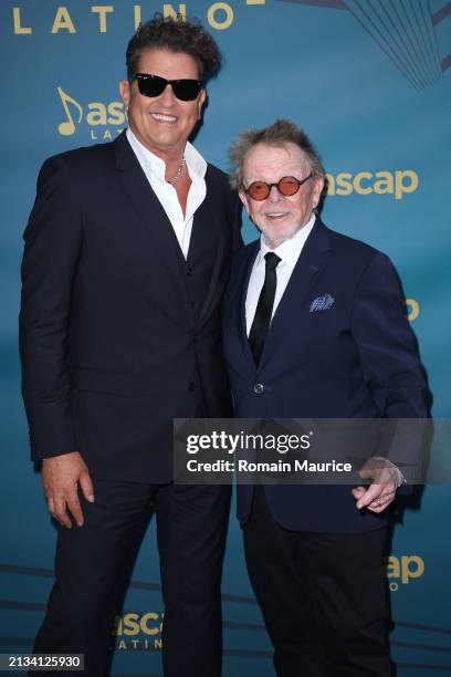 Carlos Vives and ASCAP President and Chairman, Paul Williams attend the 2024 ASCAP Latin Music Award Winners Celebration at Vizcaya Museum & Gardens...