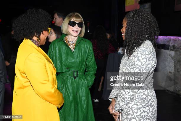 Jessica Cruel, Anna Wintour and Jamila Robinson attend the National Magazine Awards 2024 at Terminal 5 on April 02, 2024 in New York City.
