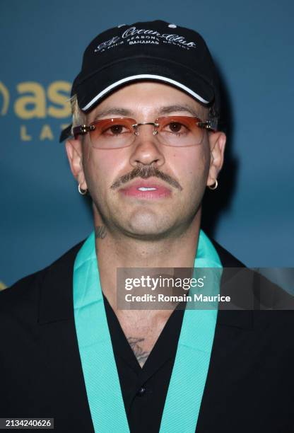 Songwriter/Artist of the Year, Feid attends the 2024 ASCAP Latin Music Award Winners Celebration at Vizcaya Museum & Gardens on April 02, 2024 in...