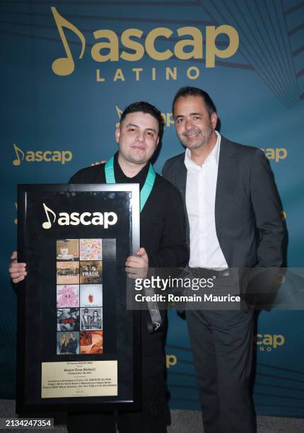 Songwriter of the Year, Keityn and President & CEO of Sony Music Latin Publishing, Jorge Mejia attend the 2024 ASCAP Latin Music Award Winners...