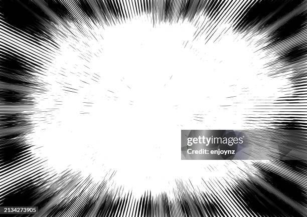 schwarz-weiß-action-explosion starburst - bombe stock-grafiken, -clipart, -cartoons und -symbole