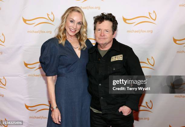 Tracy Pollan and Michael J. Fox attend "A Country Thing Happened On The Way To Cure Parkinson's" benefitting The Michael J. Fox Foundation, at The...