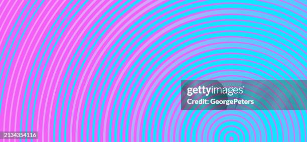 multi-colored background with concentric circles - pink and blue background stock illustrations