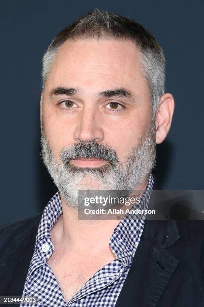 Alex Garland attends the Los Angeles premiere of A24's "Civil War" at Academy Museum of Motion Pictures on April 02, 2024 in Los Angeles, California.