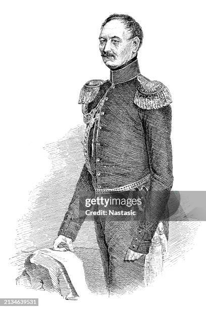 mikhail dmitrievich gorchakov - russian soldier stock illustrations