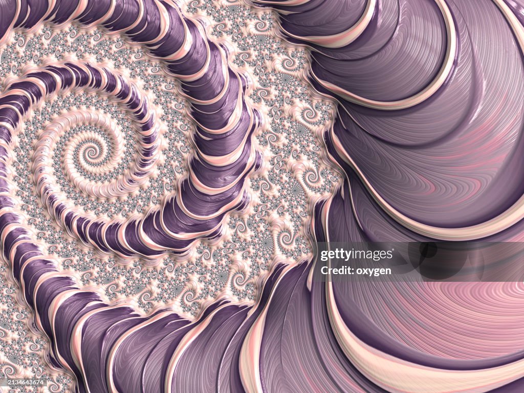 Swirling Math Fractal Elegance In Mauve Spiral Spiral And Swirl Pattern With Fractal ...