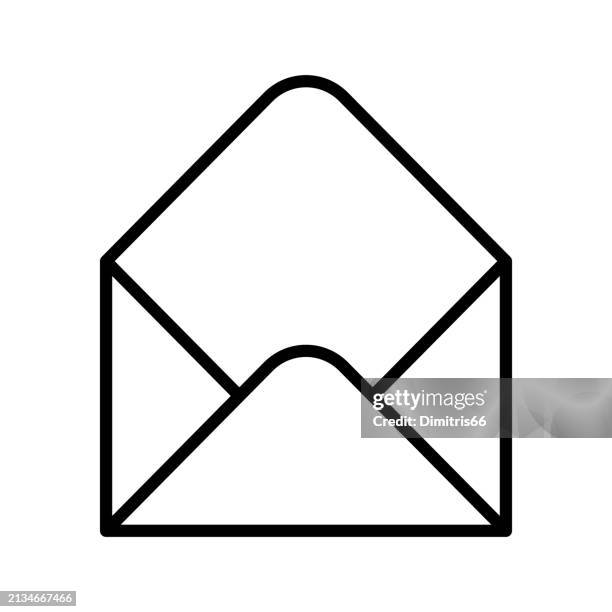 mail icon - opening envelope stock illustrations