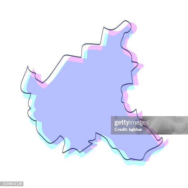 hamburg-stadtplan handgezeichnet - lila mit schwarzem umriss - trendiges design - stereoskopische photographie stock-grafiken, -clipart, -cartoons und -symbole