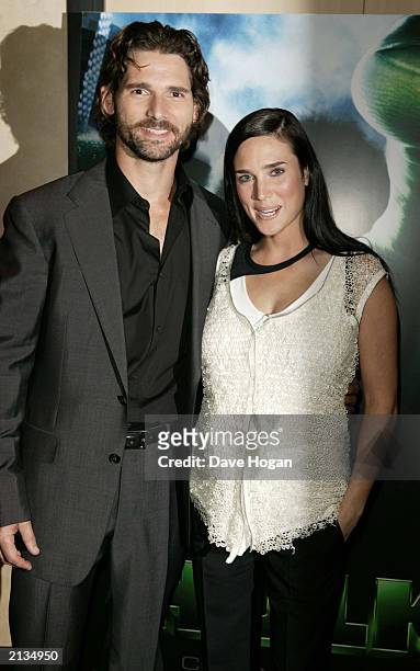 Lead Actor Eric Bana and Lead Actress Jennifer Connelly attends the UK premiere of the film "Hulk" at the Empire Cinema, Leicester Square on July 3,...