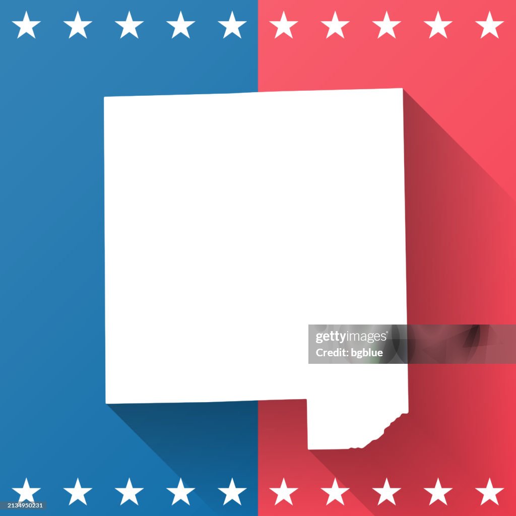 Dupage County, Illinois. Map on blue and red background