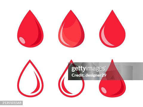 Drop Blood Icon Set Vector Design. Drop Blood Icon Set Vector Design.