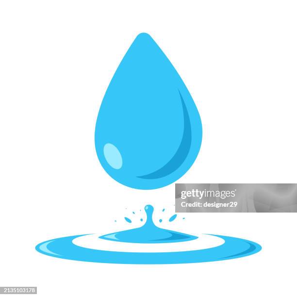 illustrazioni stock, clip art, cartoni animati e icone di tendenza di water drop icon vector design. - clip art