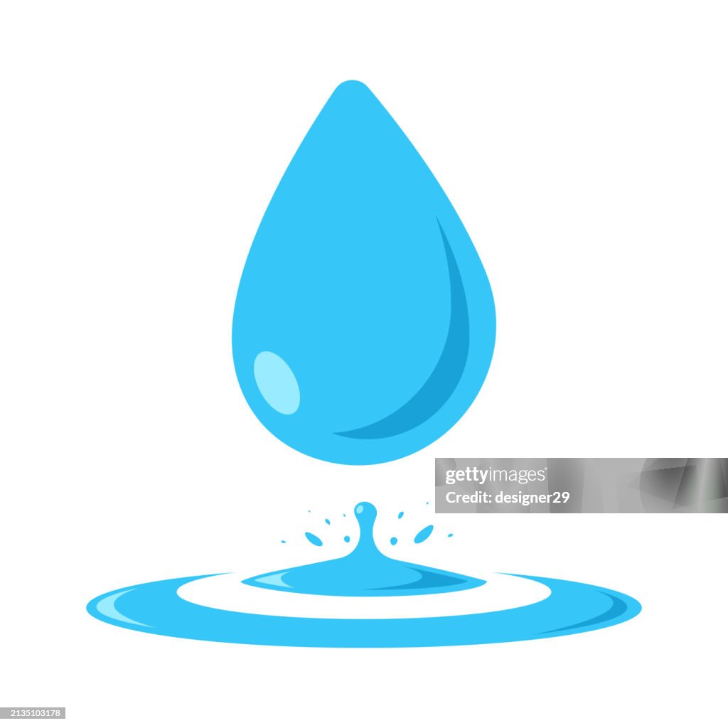 水滴アイコンベクトル設計。