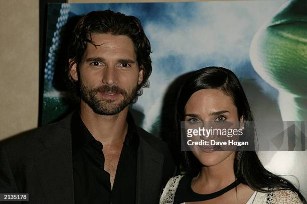 Lead Actor Eric Bana with Actress Jennifer Connelly attends the UK premiere of the film "Hulk" at the Empire Cinema, Leicester Square on July 3, 2003...
