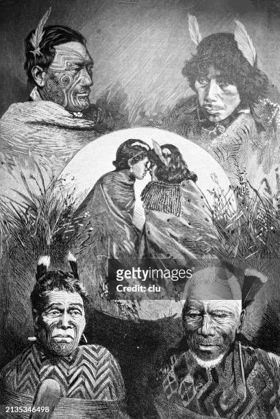 natives from australia - 1891 stock illustrations