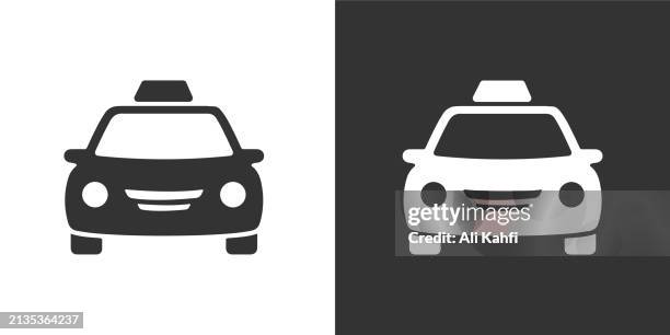 taxi solid icons. containing data, strategy, planning, research solid icons collection. vector illustration. for website design, logo, app, template, ui, etc - taxi logos stock illustrations